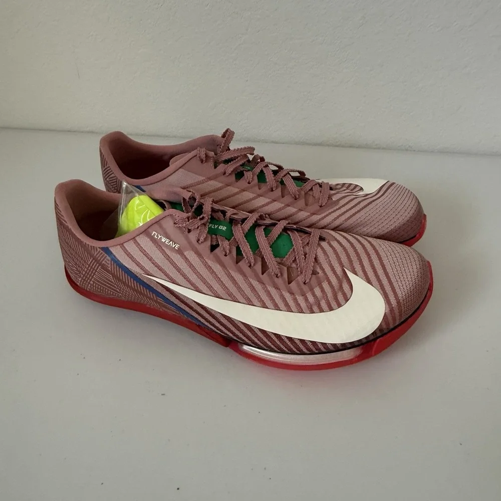 Nike Air Zoom Maxfly 2 Pink Flyweave Track Spikes HQ2058-600 NBY Men Size 8